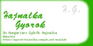 hajnalka gyorok business card