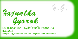 hajnalka gyorok business card